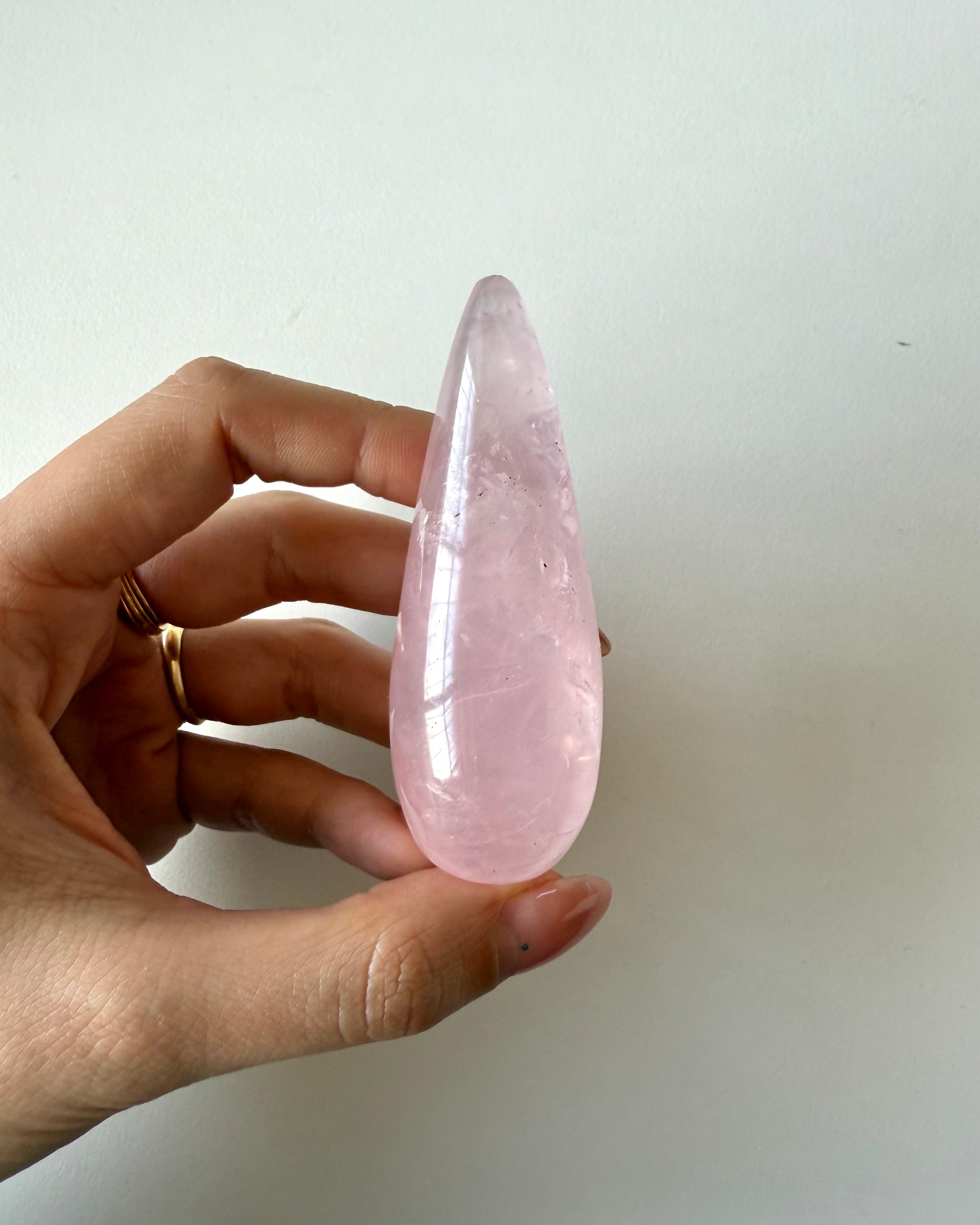 Punta da massaggio in Quarzo Rosa