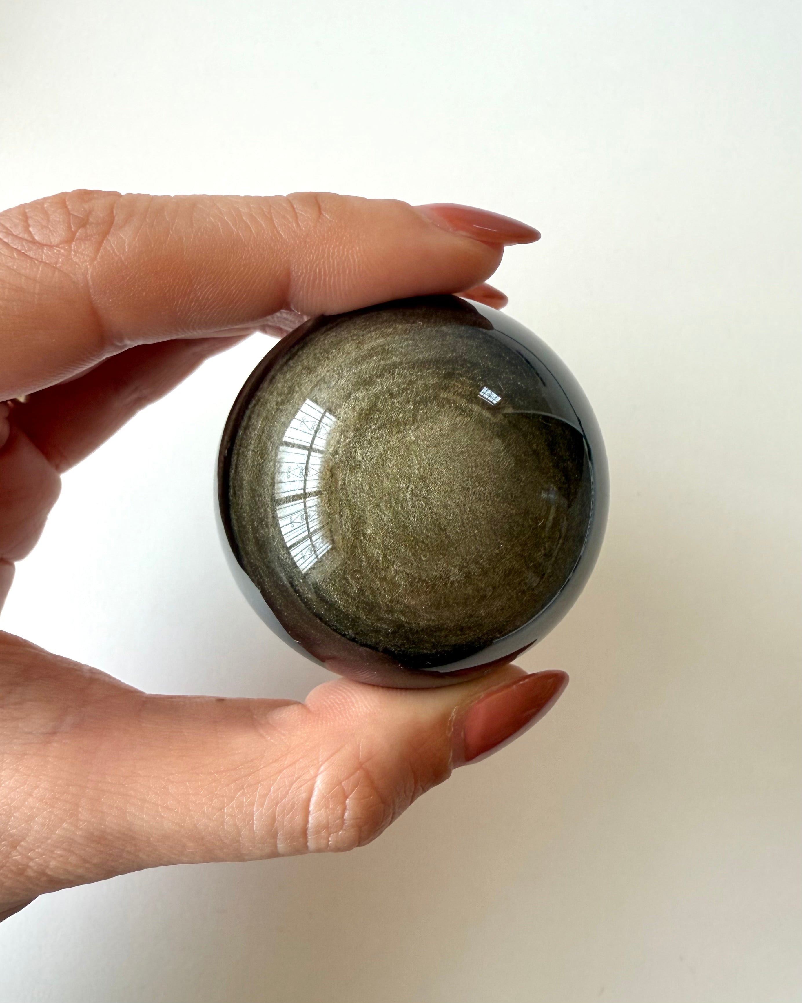 Sfera in Ossidiana Dorata