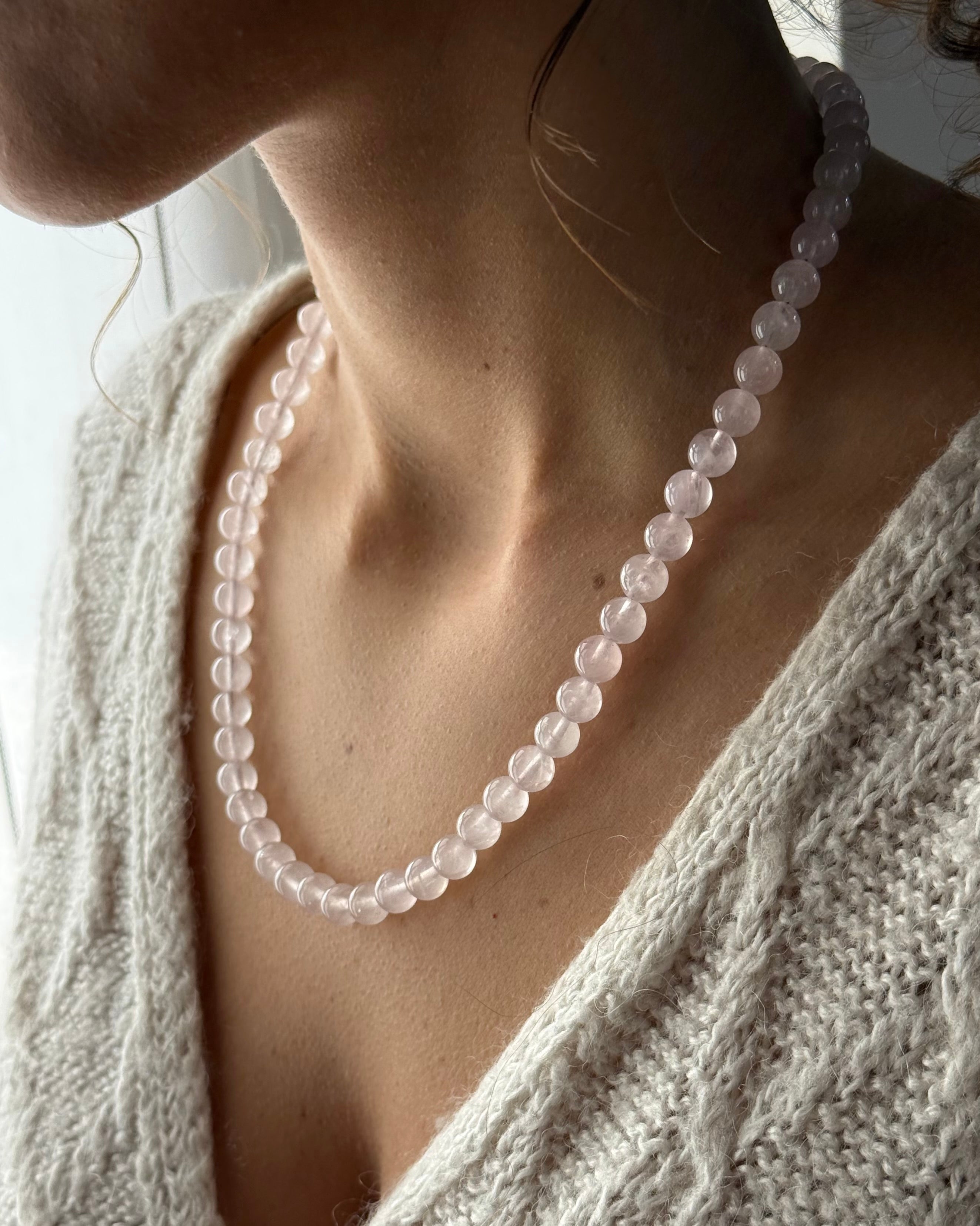 Collana in Quarzo Rosa