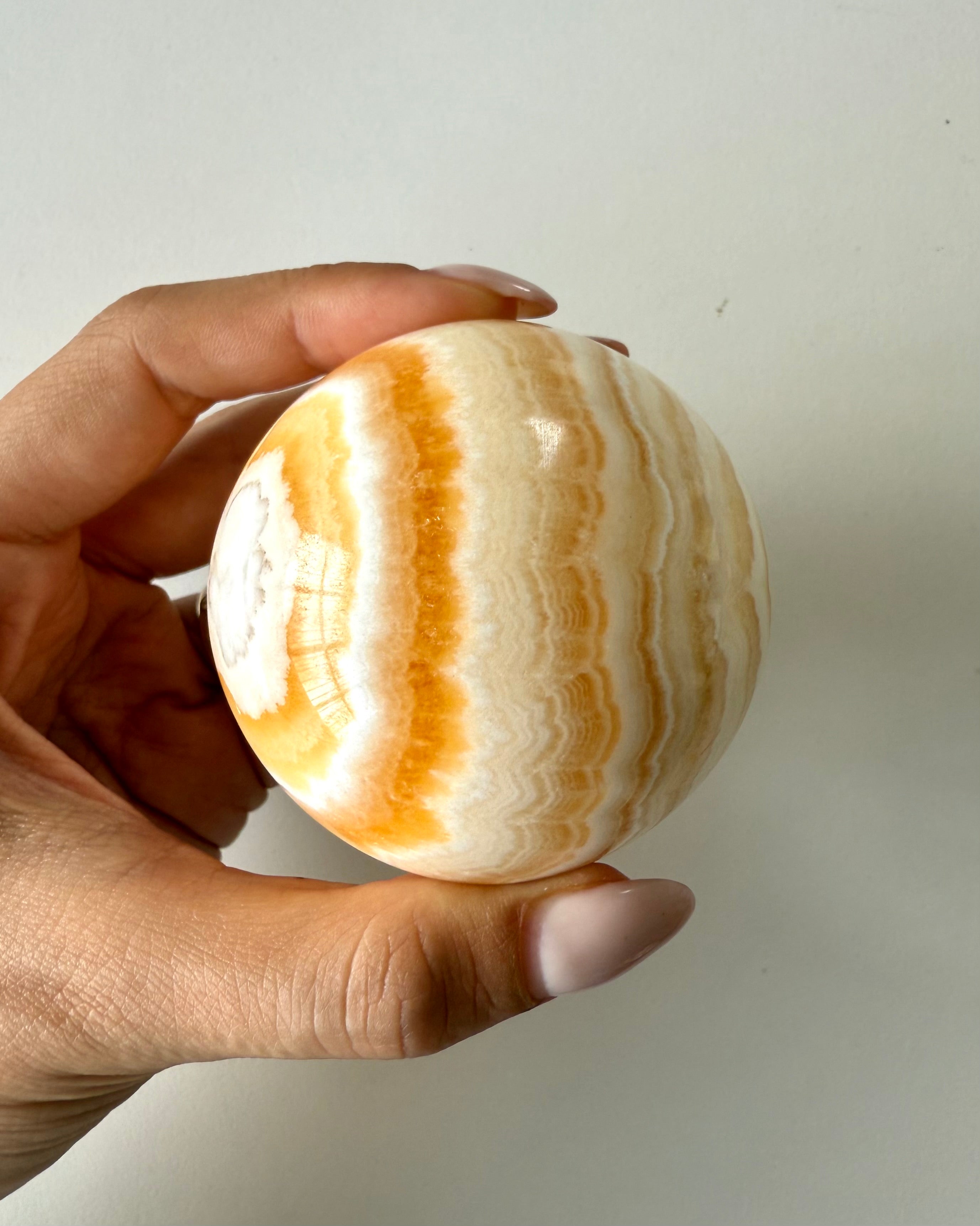 Sfera in Calcite Miele