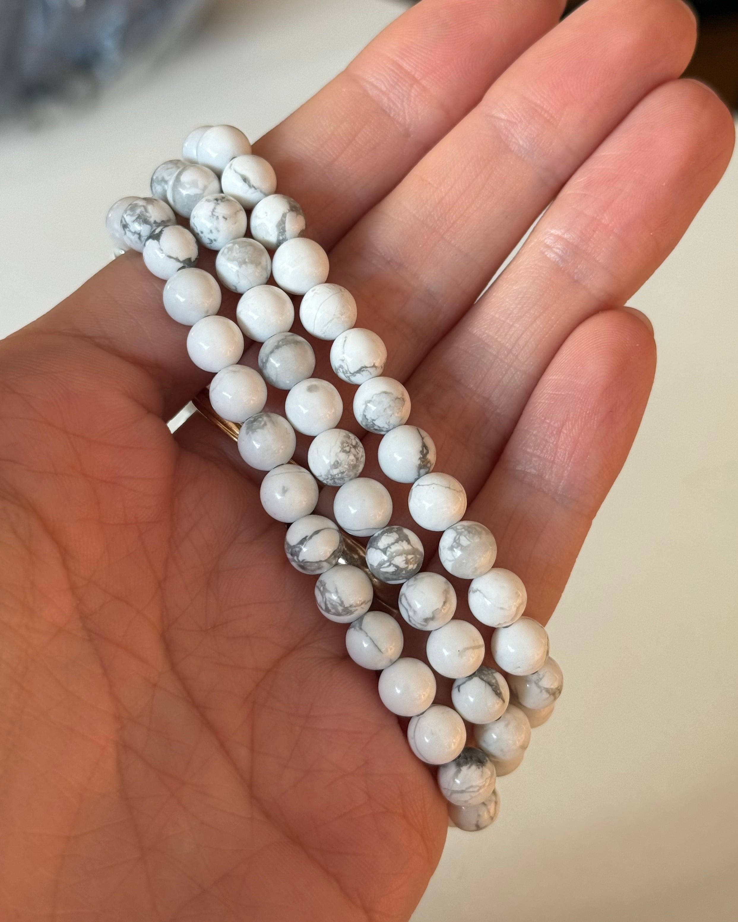 Bracciale in Howlite (6mm)