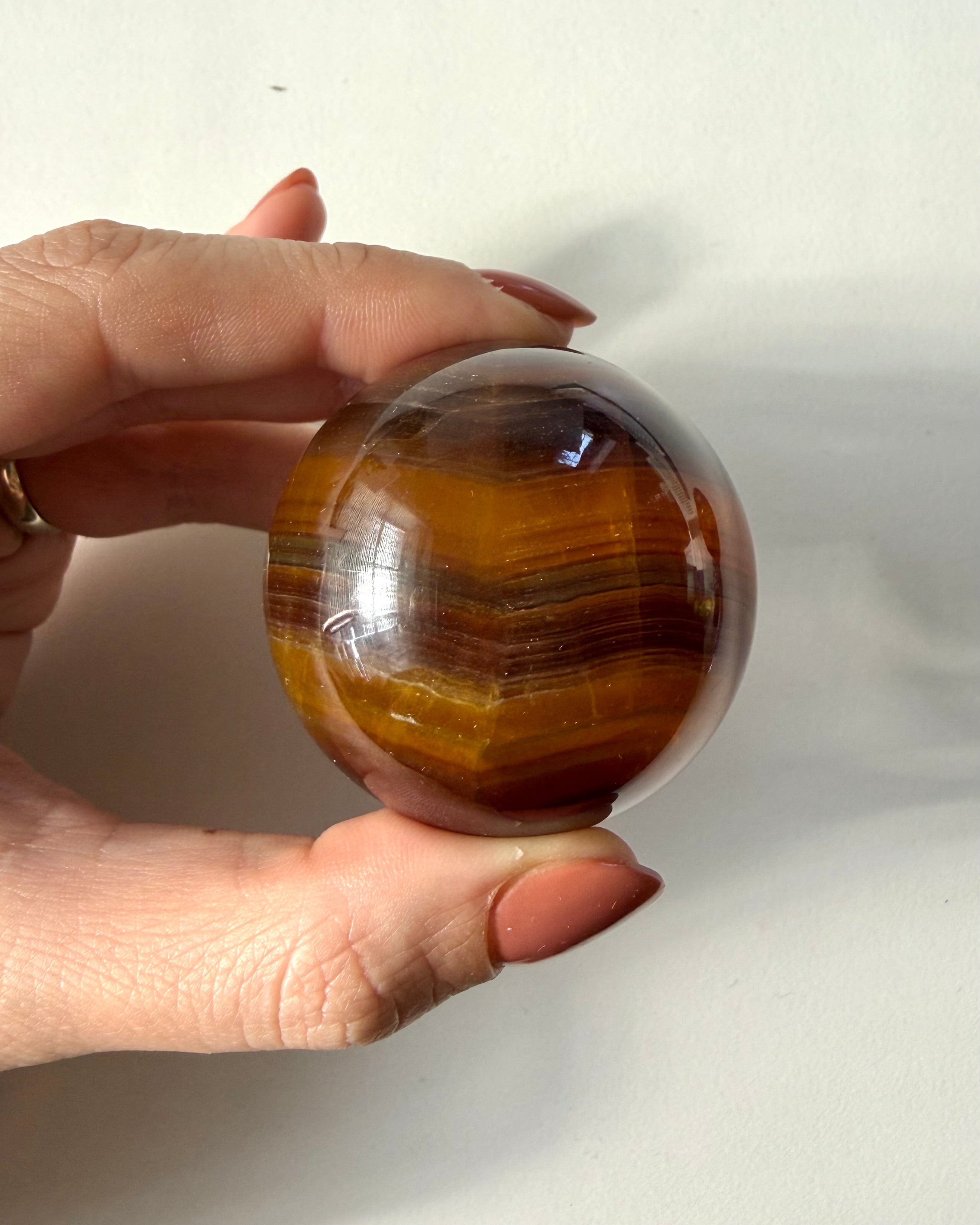 Sfera in Fluorite + stand luminoso (4,5cm)