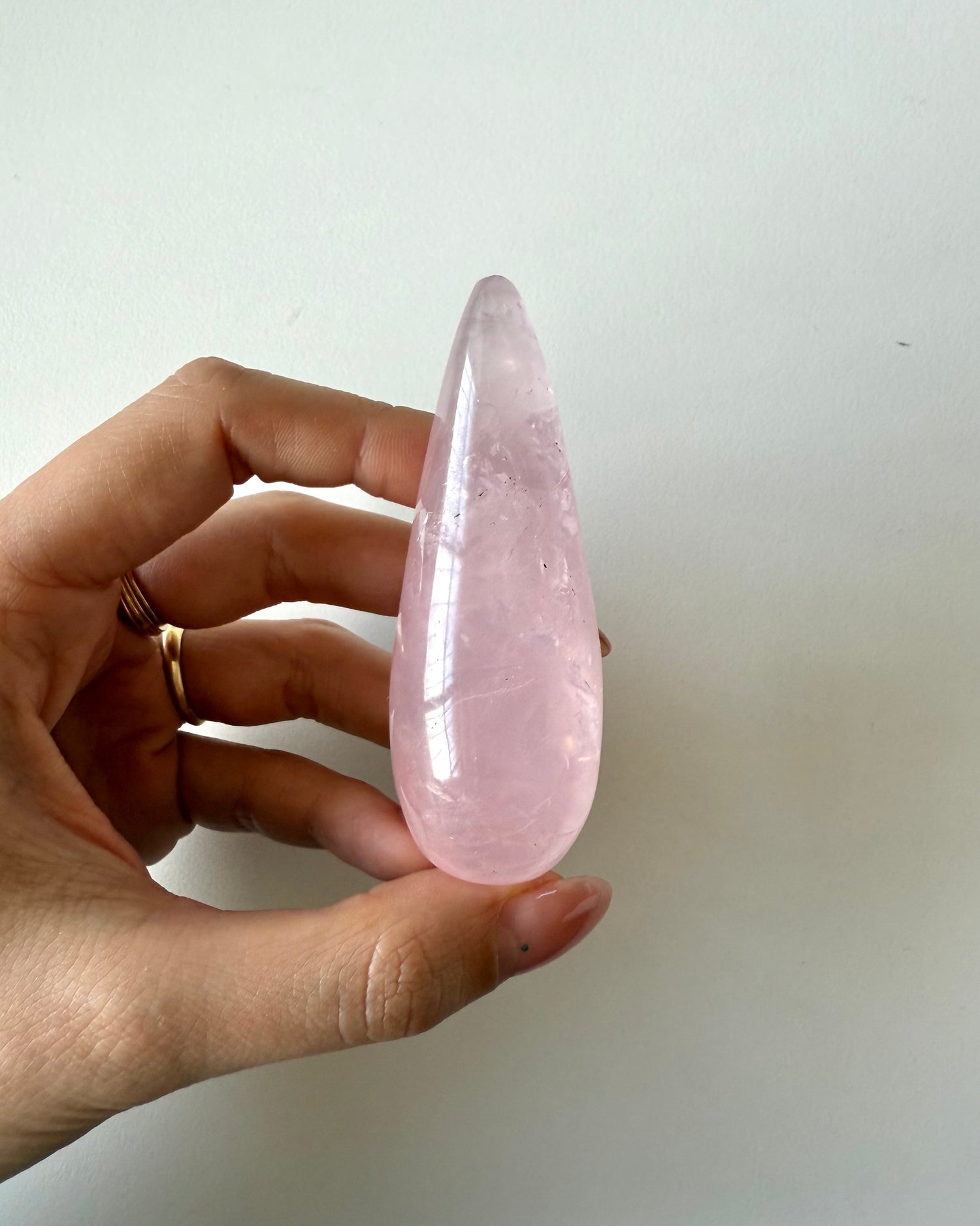 Punta da massaggio in Quarzo Rosa