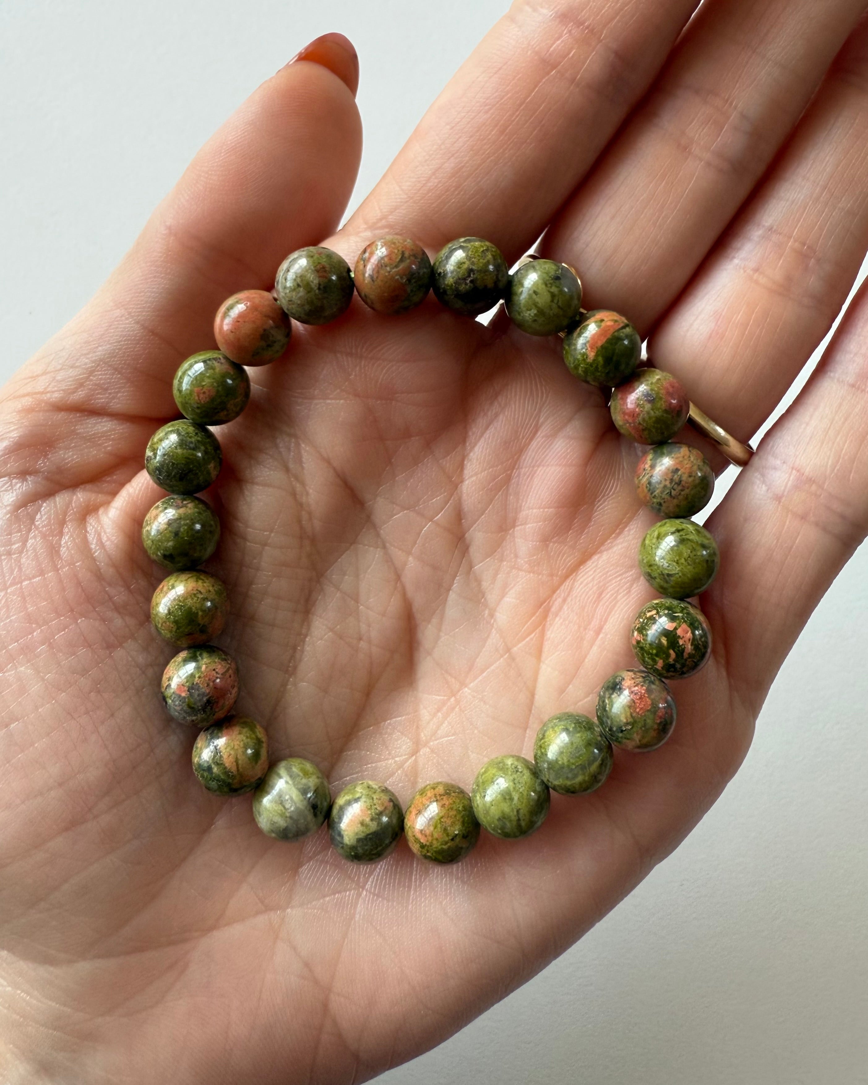 Bracciale in Unakite