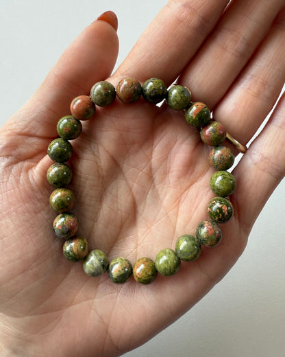 Bracciale in Unakite