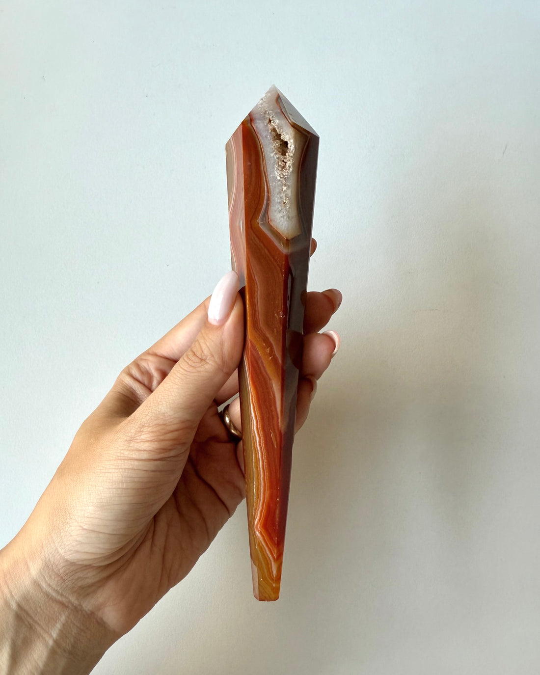 Punta in Agata Corniola (con stand)