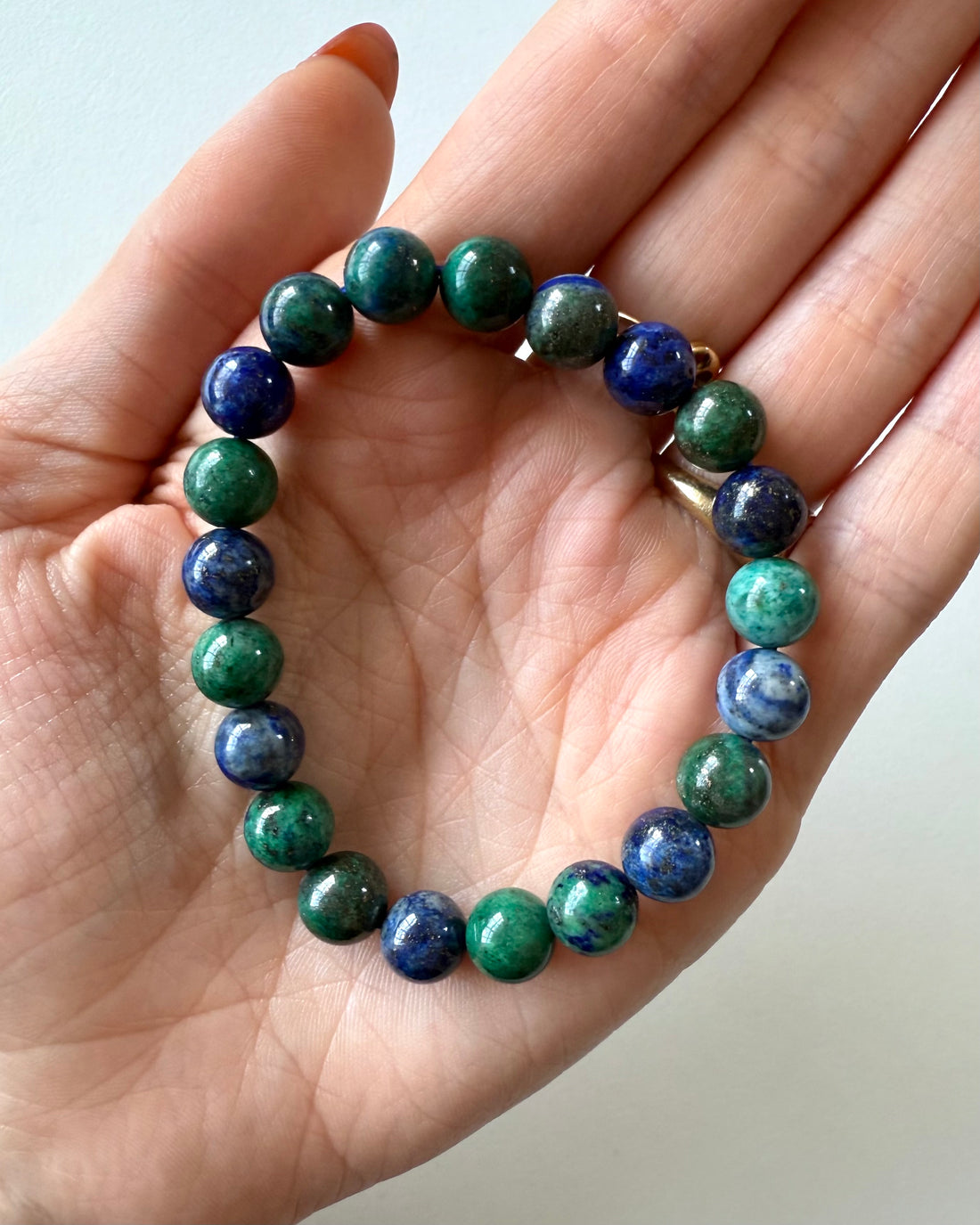 Bracciale in Crisocolla con Lapislazzuli