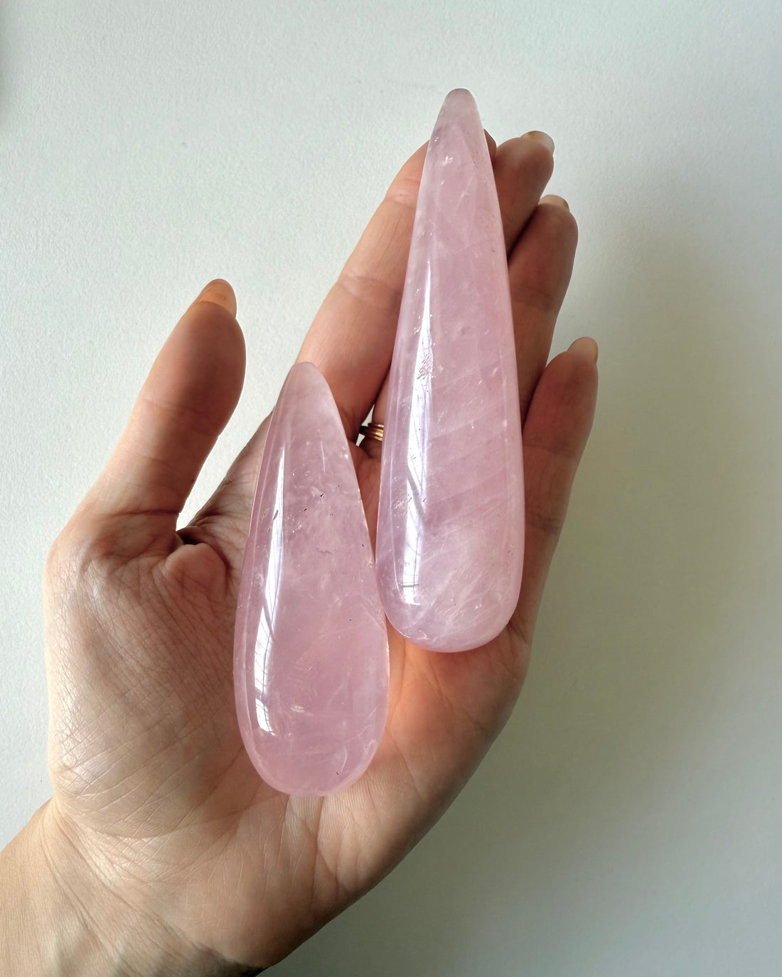 Punta da massaggio in Quarzo Rosa