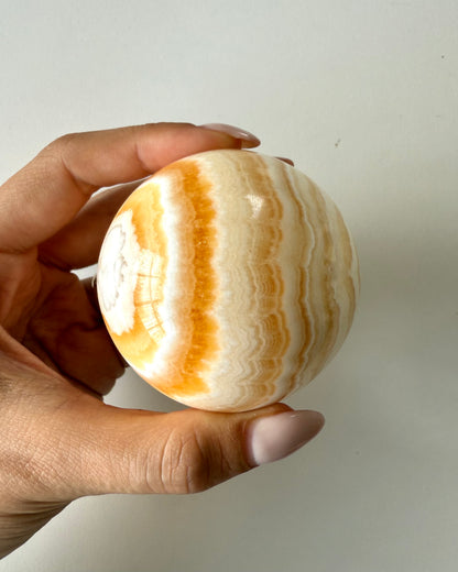 Sfera in Calcite Miele