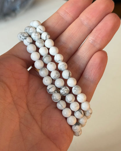 Bracciale in Howlite (6mm)