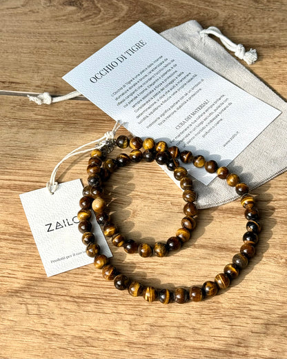 Collana in Occhio di Tigre