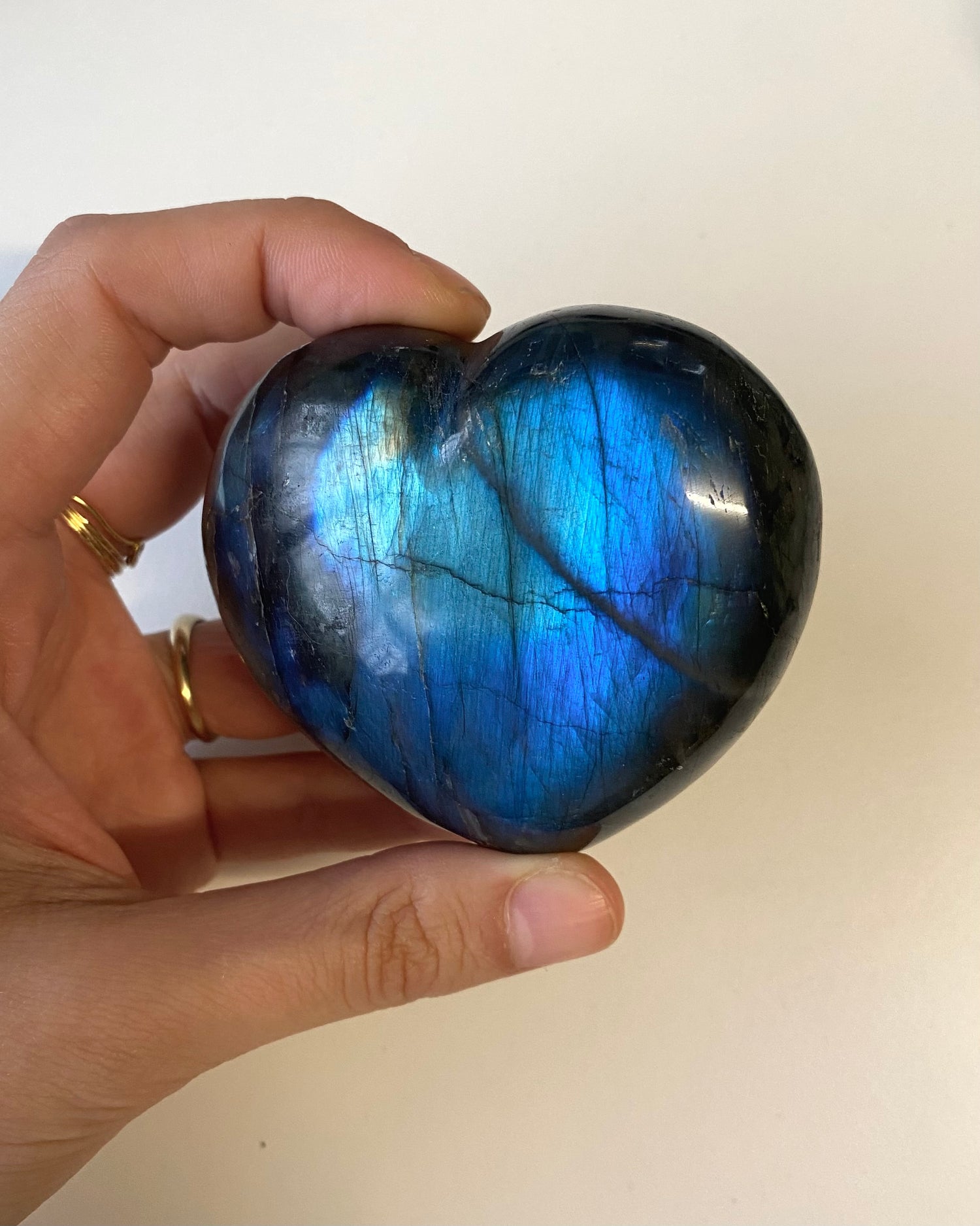 Cuore in Labradorite (Qualità EXTRA)