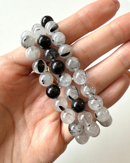 Bracciale in Quarzo Tormalinato