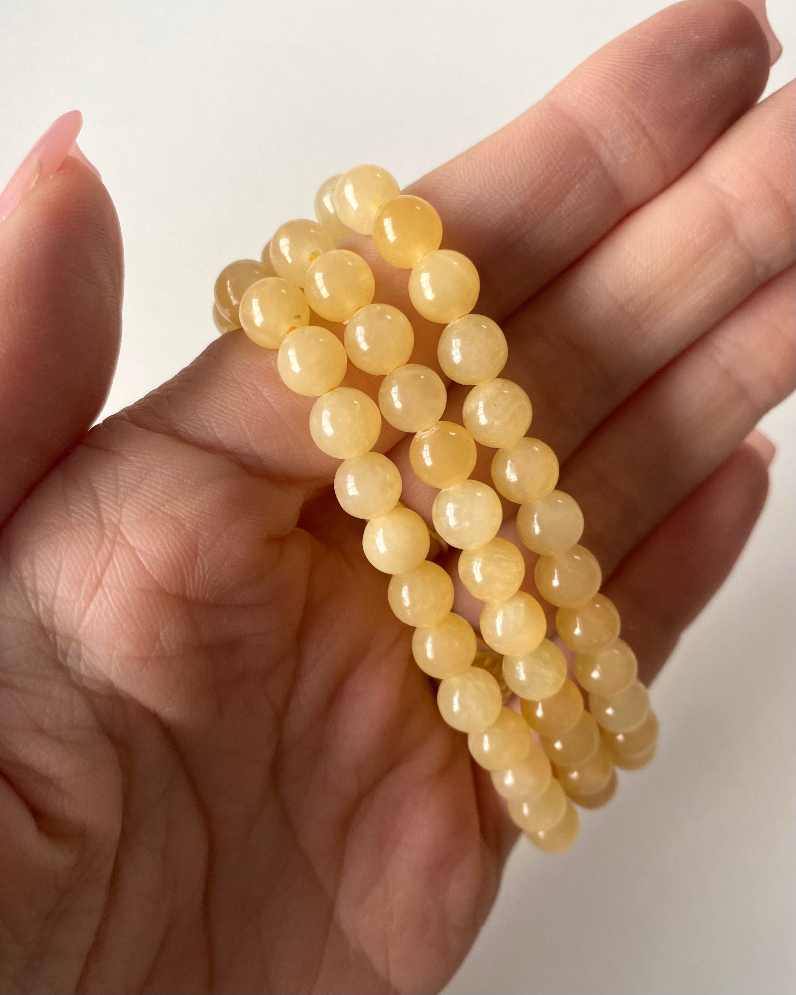 Bracciale in Calcite Gialla