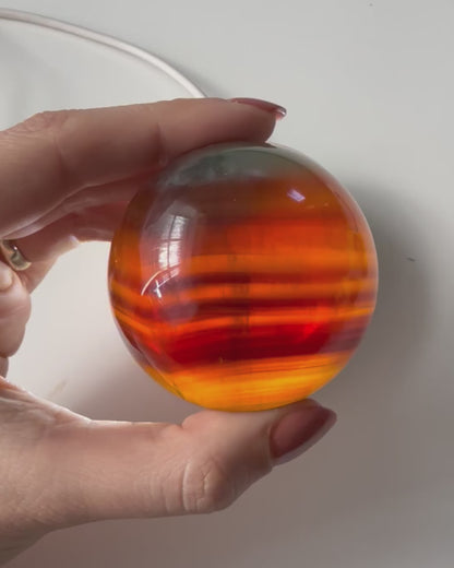 Sfera in Fluorite + stand luminoso (5,5cm)