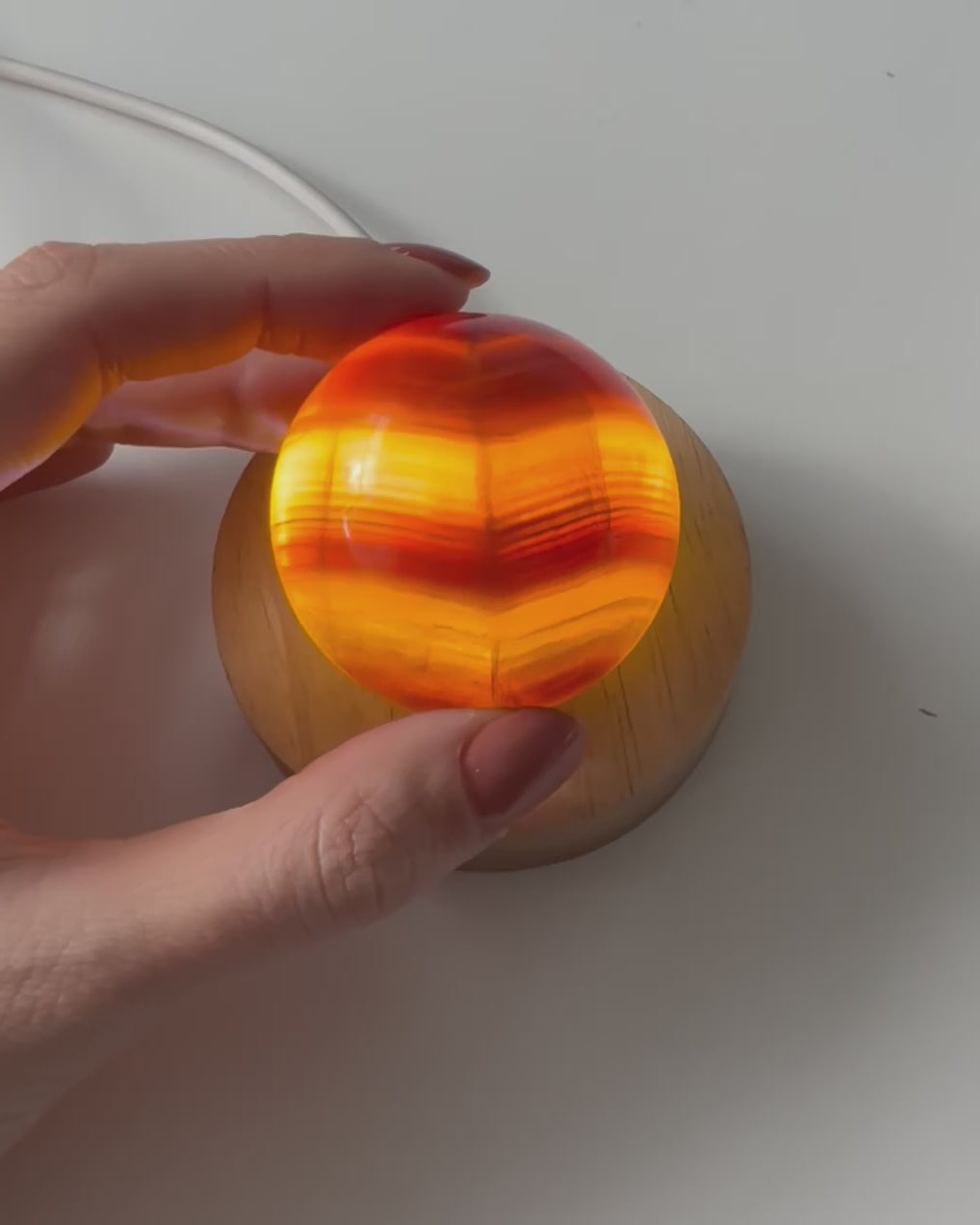 Sfera in Fluorite + stand luminoso (4,5cm)