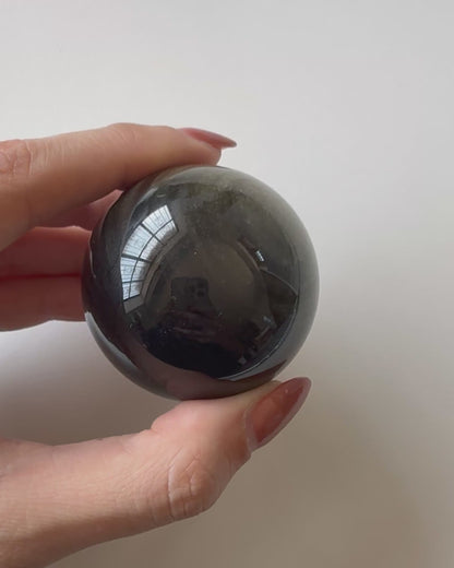 Sfera in Ossidiana Dorata