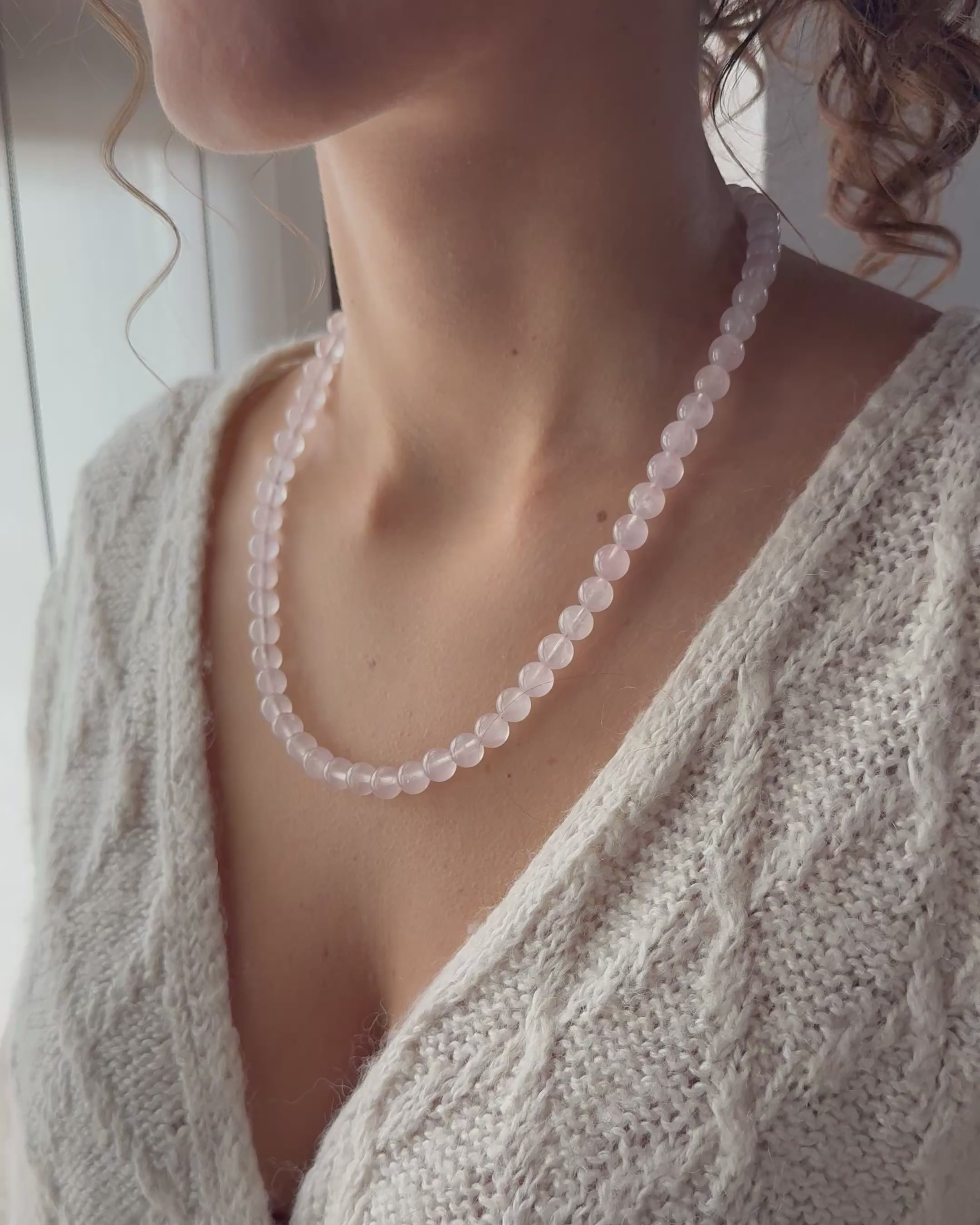 Collana in Quarzo Rosa